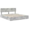 vidaXL Aufbewahrungsbett Beton Grau 200 x 200 cm Holzwerkstoff