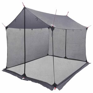 vidaXL Camping-Tarp mit Netzw&auml;nden 270 x 210 x 210 cm Grau und Orange