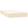 vidaXL Boxspringbett mit Matratze & LED Creme 90x200 cm Stoff