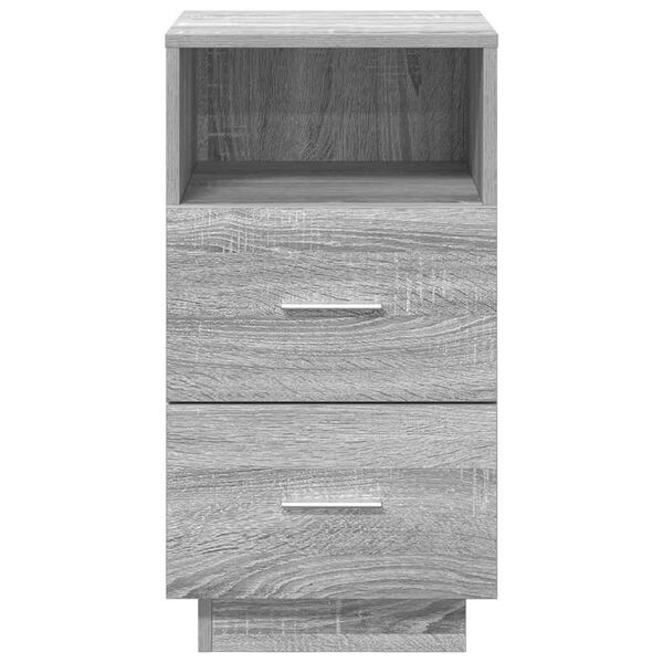 vidaXL Nachttische 2 Stk. mit 2 Schubladen Grau Sonoma 36x36x68 cm