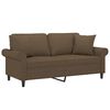 vidaXL 2-Sitzer-Sofa mit Kissen Braun 140 cm Stoff