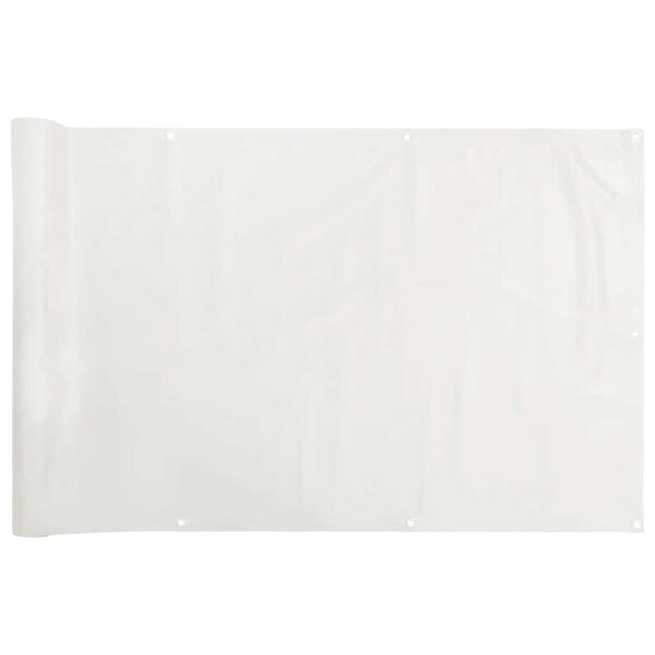 vidaXL Balkon-Sichtschutz Wei&szlig; 1000x120 cm PVC