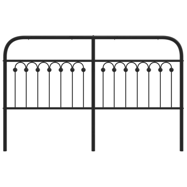 vidaXL Kopfteil Metall Schwarz 150 cm