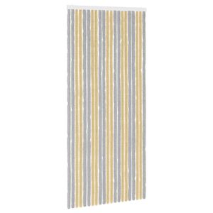 vidaXL Insektenschutzvorhang Chenille Grau und Beige 90 x 200 cm