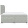 vidaXL Boxspringbett mit Matratze Hellgrau 180x200 cm Samt