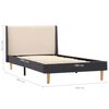 vidaXL Bettgestell Creme Stoff 100&times;200 cm