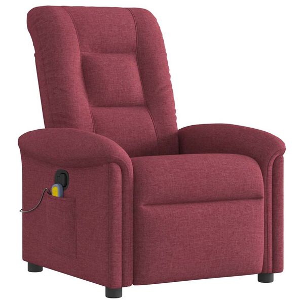 vidaXL Massagesessel Weinrot Stoff
