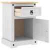 vidaXL Nachttisch Wei&szlig; 45 x 35 x 64 cm Massives Kiefernholz