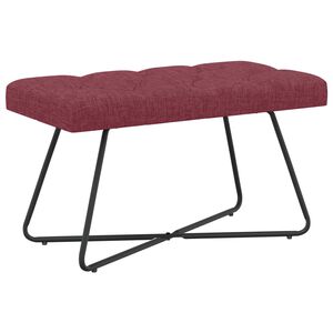 vidaXL Bank mit Knopfheftung Weinrot 80 x 40 x 46 cm Stoff