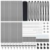 vidaXL Zaunpfosten Grau 100 x 0,6 m (25 x 25 mm Maschen) Stahl und PVC