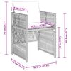 vidaXL Garten Essgruppe 5 pcs Schwarz Pulverbeschichteter Stahl