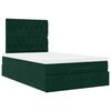 vidaXL Ottoman-Bett mit Matratzen & LEDs Dunkelgr&uuml;n 120x200 cm Samt