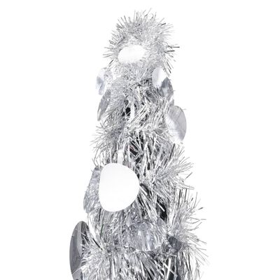 vidaXL Künstlicher Pop-Up-Weihnachtsbaum Silber 120 cm PET