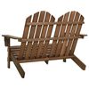 vidaXL Adirondack-Gartenbank 2-Sitzer Massivholz Tanne Braun
