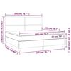 vidaXL Boxspringbett mit Matratze & LED Dunkelblau 200x200 cm Samt