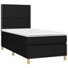 vidaXL Boxspringbett mit Matratze Schwarz 100x200 cm Stoff