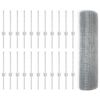 vidaXL Zaun mit Pfosten Silber 0,4 x 50 m Stahl