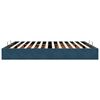 vidaXL Ottoman-Bett ohne Matratze Dunkelblau 160x200 cm Samt