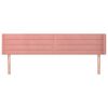 vidaXL Kopfteil mit Ohren Rosa 163x16x78/88 cm Samt