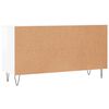 vidaXL Schuhbank Hochglanz-Wei&szlig; 102x35x55 cm Holzwerkstoff