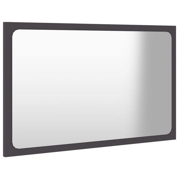 vidaXL Badspiegel Grau 60x1,5x37 cm Holzwerkstoff