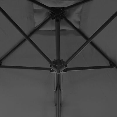 vidaXL Sonnenschirm mit Stahl-Mast 250×250 cm Anthrazit