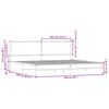 vidaXL Metallbett ohne Matratze Braun Eichen-Optik 193x203 cm