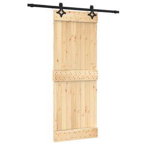 vidaXL Schiebet&uuml;r 80 x 210 cm Massivkiefer (Unbehandelt)