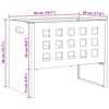 vidaXL Feuerstelle Braun 50 x 30 x 40 cm Stahl
