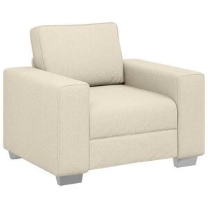 vidaXL Sofa-Sessel Beige 100 cm Leinenmischgewebe