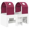 vidaXL Bett mit Tunnel 4 pcs Wei&szlig; und Rot Holzwerkstoff