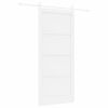 vidaXL Schiebet&uuml;r Wei&szlig; 93 x 211 cm Massives Kiefernholz