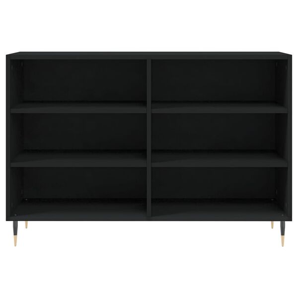 vidaXL Sideboard Schwarz 103,5x35x70 cm Holzwerkstoff