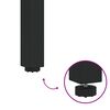 vidaXL Tisch f&uuml;r Outdoor Nat&uuml;rlich und Schwarz 45 x 45 x 38 cm