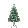 vidaXL Weihnachtsbaum mit 150 LEDs mit St&auml;nder Gr&uuml;n 150 cm PVC