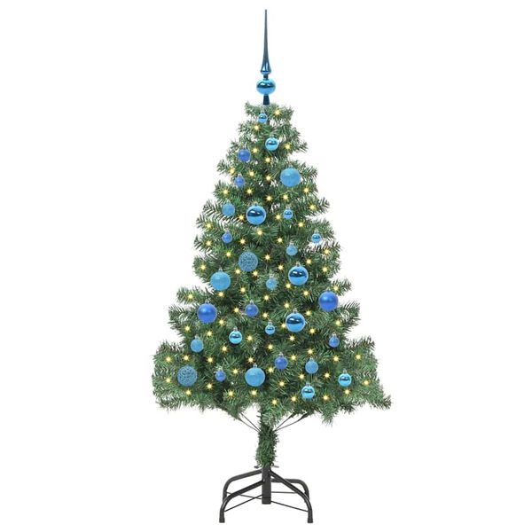 vidaXL Weihnachtsbaum mit 150 LEDs mit St&auml;nder Gr&uuml;n 150 cm PVC