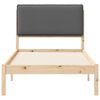 vidaXL Bettgestell mit gepolstertem Kopfteil Dunkelgrau 90 x 190 cm