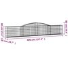 vidaXL Gabionen mit Hochbogen 8 Stk. 400x50x60/80cm Verzinktes Eisen