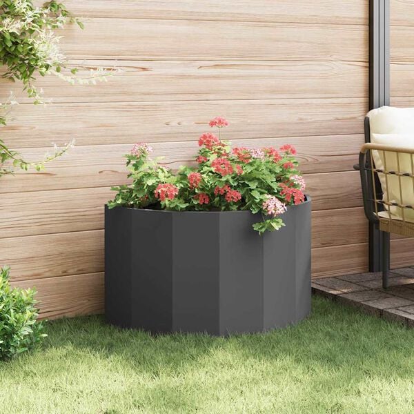 vidaXL Pflanzk&uuml;bel Schwarz 90 x 45 x 50 cm Stahl