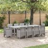 vidaXL Garten Essgruppe 11 pcs Hellgrau Polypropylen