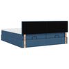 vidaXL Ottoman-Bett mit Matratzen & LEDs Blau 160x200 cm Stoff