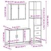 vidaXL 3-tlg. Badm&ouml;bel-Set Braun Eichen-Optik Holzwerkstoff