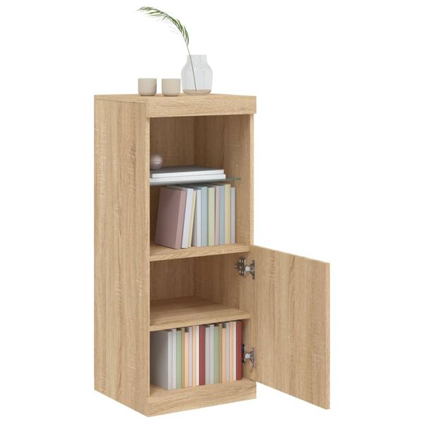 vidaXL Sideboard mit LED-Leuchten Sonoma-Eiche 41x37x100 cm