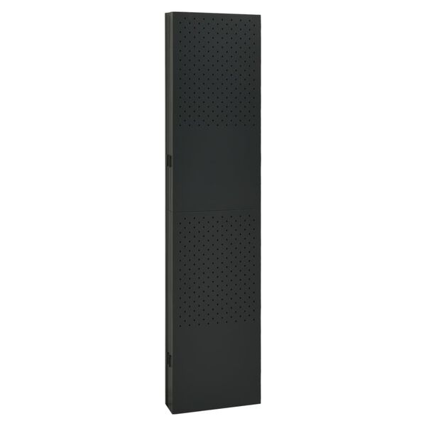 vidaXL 6-tlg. Raumteiler Schwarz 240x180 cm Stahl