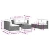 vidaXL 7-tlg. Garten-Lounge-Set mit Kissen Poly Rattan Grau
