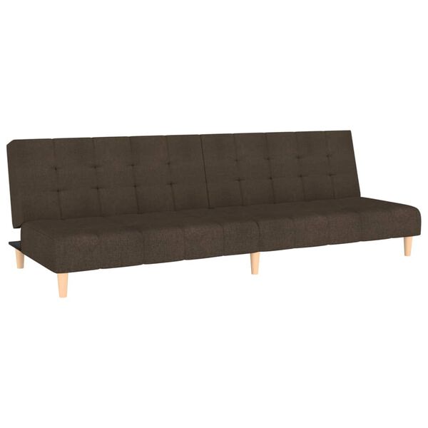 vidaXL Schlafsofa 2-Sitzer Dunkelbraun Stoff