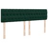 vidaXL Boxspringbett mit Matratze Dunkelgr&uuml;n 200x200 cm Samt
