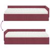 vidaXL Eckbettgestell mit Matratze Sonstiges 2 pcs Rot Stoff