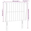 vidaXL Kopfteil mit Ohren Creme 103x23x118/128 cm Stoff