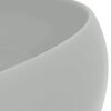 vidaXL Luxuri&ouml;ses Waschbecken Rund Matt Hellgrau 40x15 cm Keramik